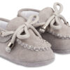 Βαπτιστικά παπούτσια αγόρι BabyWalker Mi 1116 γκρι Καστόρινο δετό loafer σε γκρι χρώμα. Παπούτσια Αγκαλιάς. 