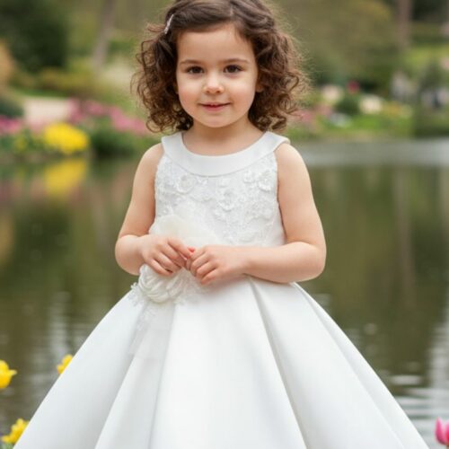 Βαπτιστικό Φόρεμα κορίτσι Dolce Bambini ivory εκρού σετ