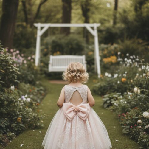 Βαπτιστικό Φόρεμα κορίτσι Dolce Bambini σομόν ροζ σετ