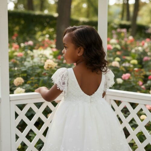 Βαπτιστικό Φόρεμα κορίτσι Dolce Bambini ivory εκρού σετ