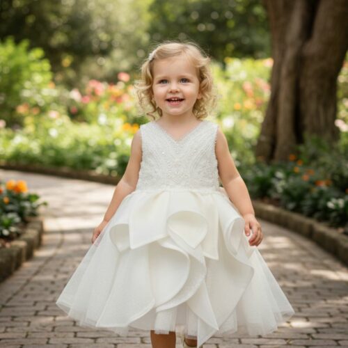 Βαπτιστικό Φόρεμα κορίτσι Dolce Bambini ivory εκρού σετ