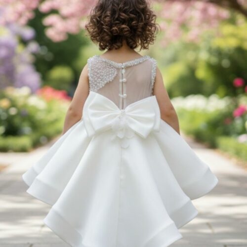 Βαπτιστικό Φόρεμα κορίτσι Dolce Bambini ivory εκρού σετ