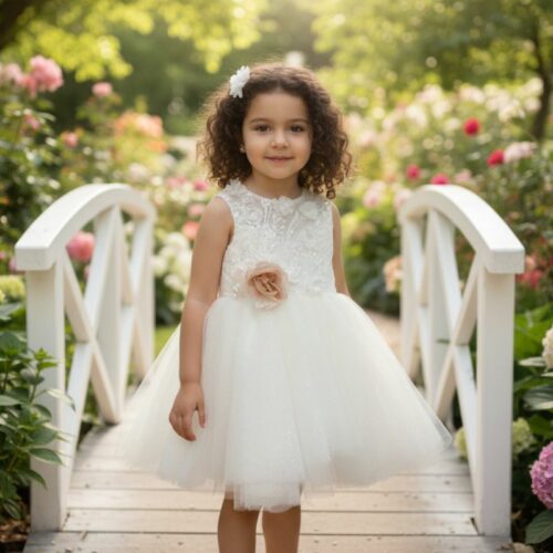 Βαπτιστικό Φόρεμα κορίτσι Dolce Bambini ivory εκρού σετ