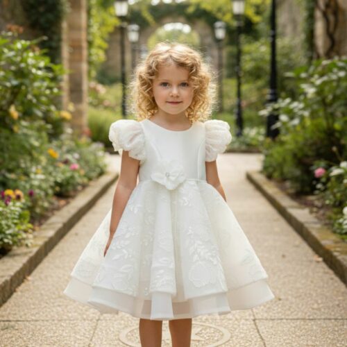 Βαπτιστικό Φόρεμα κορίτσι Dolce Bambini ivory εκρού σετ