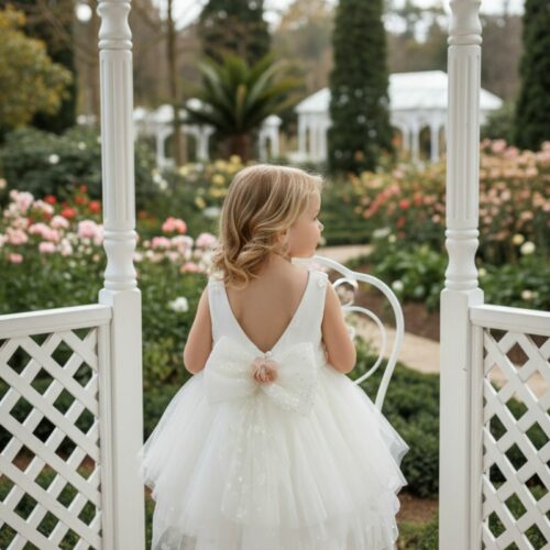 Βαπτιστικό Φόρεμα κορίτσι Dolce Bambini ivory εκρού σετ