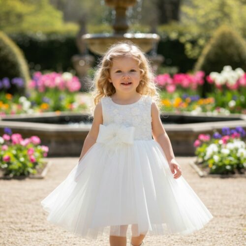 Βαπτιστικό Φόρεμα κορίτσι Dolce Bambini ivory εκρού σετ