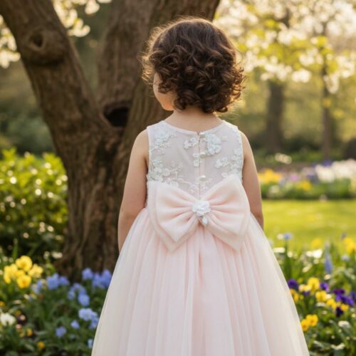 Βαπτιστικό Φόρεμα κορίτσι Dolce Bambini ροζ σετ