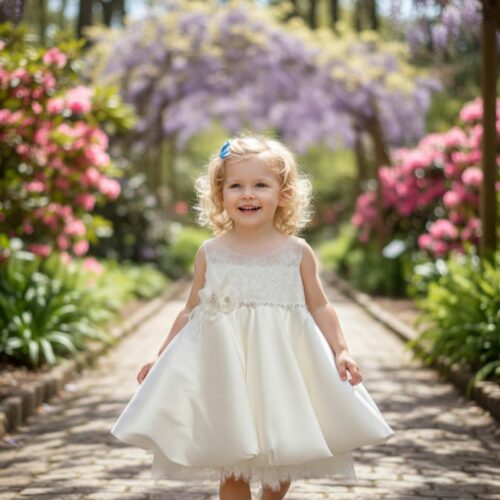 Βαπτιστικό Φόρεμα κορίτσι Dolce Bambini ivory εκρού σετ