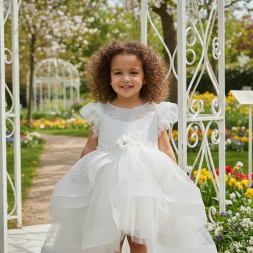 Βαπτιστικό Φόρεμα κορίτσι Dolce Bambini ivory εκρού σετ