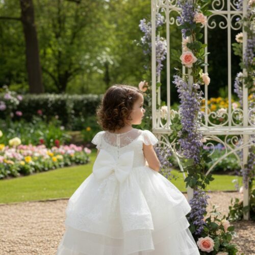 Βαπτιστικό Φόρεμα κορίτσι Dolce Bambini ivory εκρού σετ