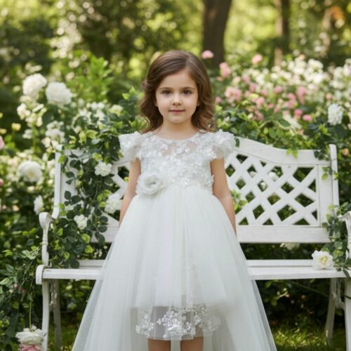 Βαπτιστικό Φόρεμα κορίτσι Dolce Bambini ivory εκρού σετ