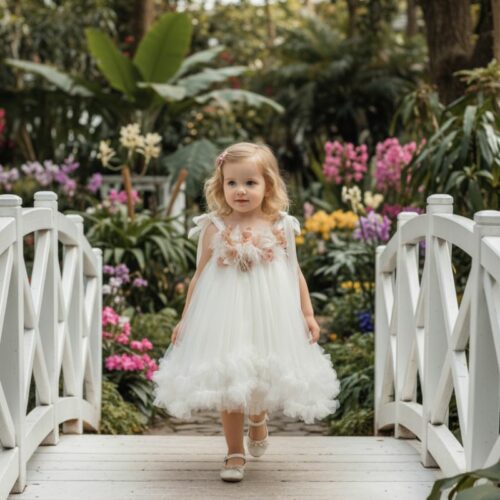 Βαπτιστικό Φόρεμα κορίτσι Dolce Bambini ivory εκρού σετ