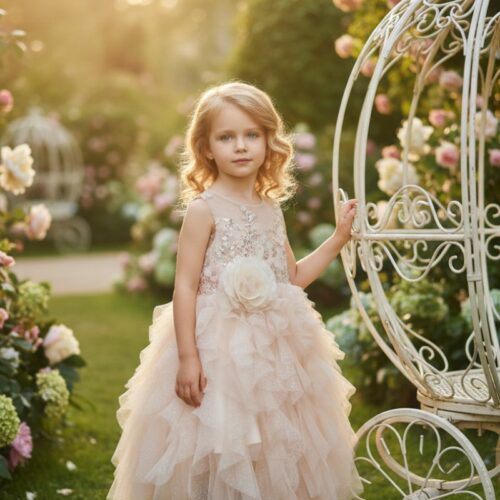 Βαπτιστικό Φόρεμα κορίτσι Dolce Bambini ροζ σετ