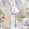 Winter Baby Blue βαπτιστική λαμπάδα αγοριού σε γαλάζιες και λευκές αποχρώσεις