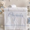Winter Baby Blue λαδόπανα βάπτισης αγοριού σε γαλάζιες και λευκές αποχρώσεις